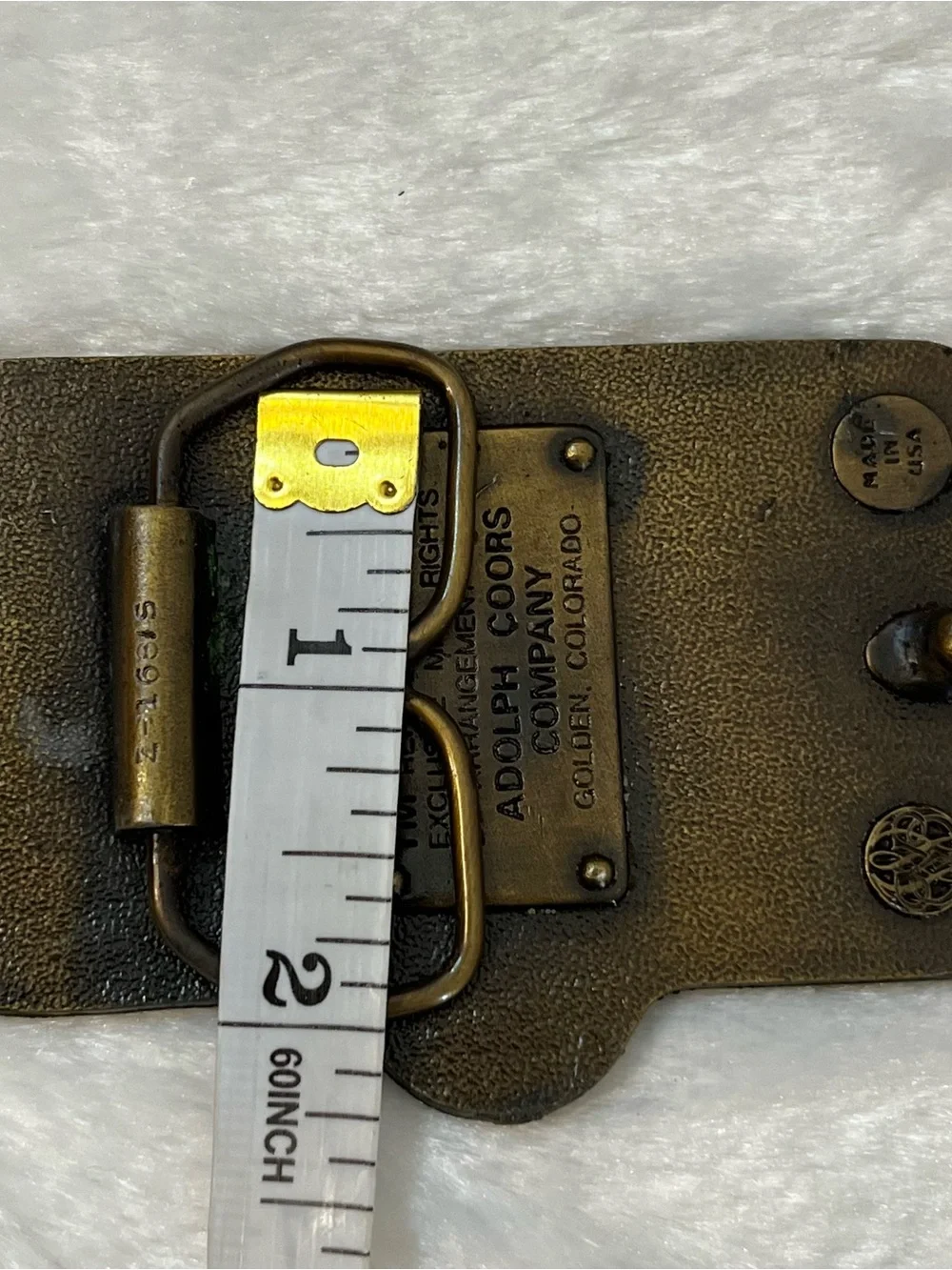 Vintage Coors Banquet Beer Adolph Coors Company Colorado Brass Belt Buckle